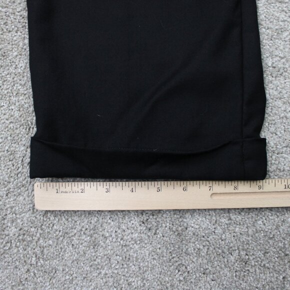 LAUREN Ralph Lauren Pants Mens 38x32 Black Wool/Cashmere Flat Front Cuffed - Picture 5 of 12